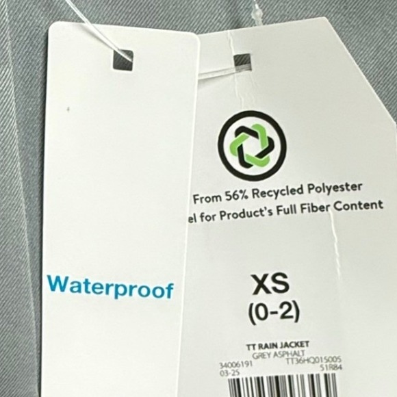 Time and Tru Lightweight Rain Anorak Jacket XS 0-2 Gray Asphalt New NWT - Picture 6 of 7